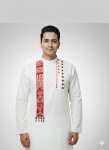 : WB Craft Pure Cotton Hand-Painted men's Punjabi.
