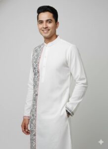 : WB Craft Pure Cotton Hand-Painted men's Punjabi.