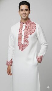 : WB Craft Pure Cotton Hand-Painted men's Punjabi.